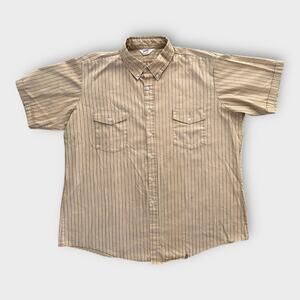 Vintage Unitog Company Coke Stripe Work Shirt Short Grunge Rockabilly Men's 3XL